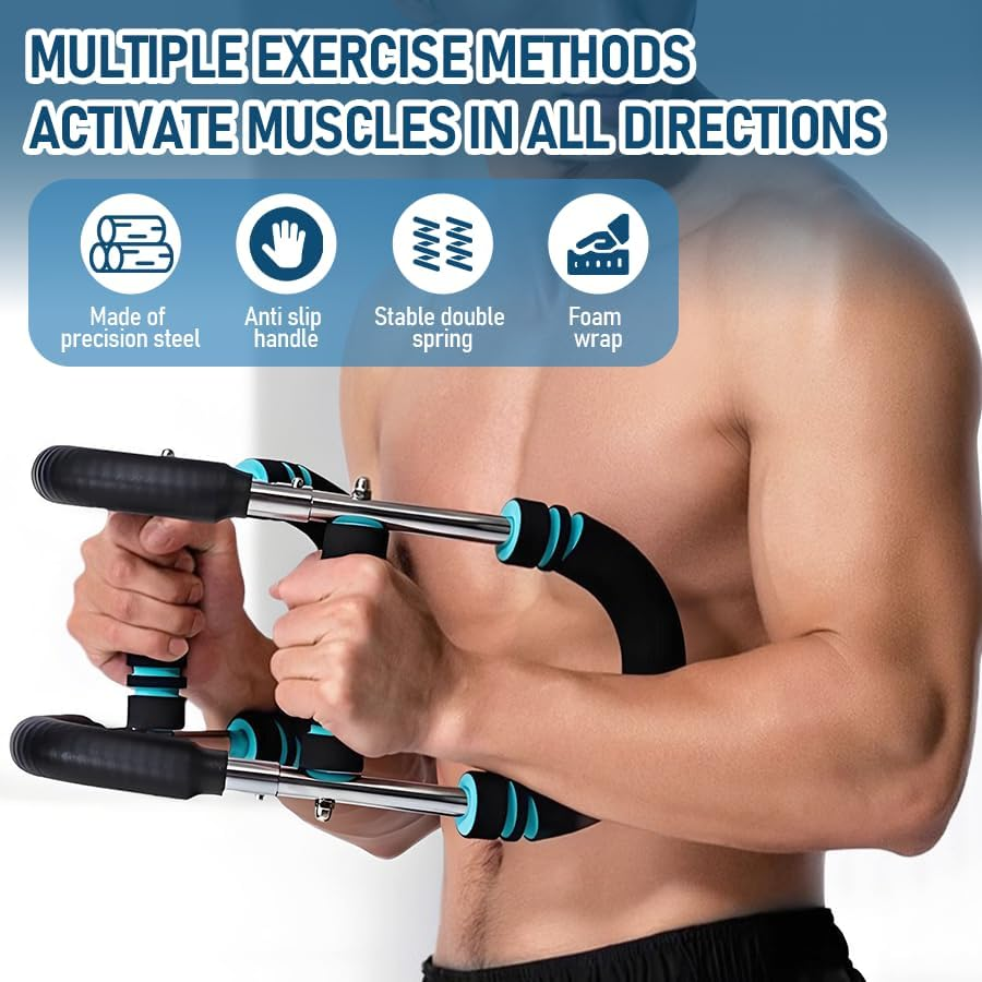 Twister Arm Trainer, Adjustable Hotwave Arm Trainer, Portable Chest Trainer for Men & Women, Detachable Power Twister Bar for Home Chest Workout Equipment image number 6