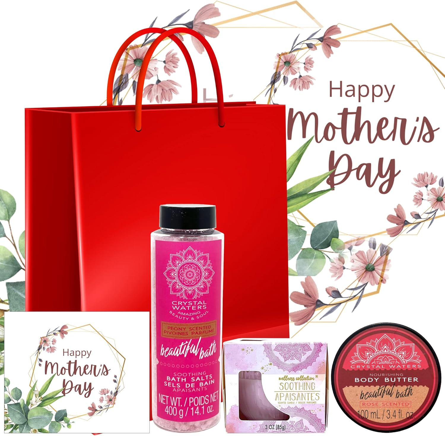 Mothers Day Gifts Ncluding Bath Salt, Body Butter & Soothing Scented Candle for Mother'S Day from Son, Daughter, Wife, Grandma, Auntie, Kids Friends. Teacher Nurses Appreciation Week image number 6