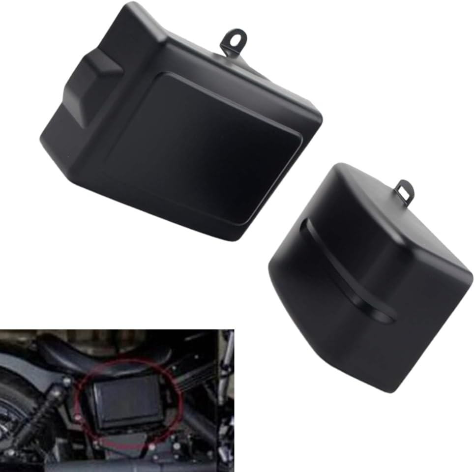 Side Battery Covers Compatible with Harley Dyna Low Rider FXDL, Fat Bob FXDF, Street Bob FXDB, Super Glide FXD, Wide Glide FXDWG, Switchback FLD 2006-2017 Matte Black