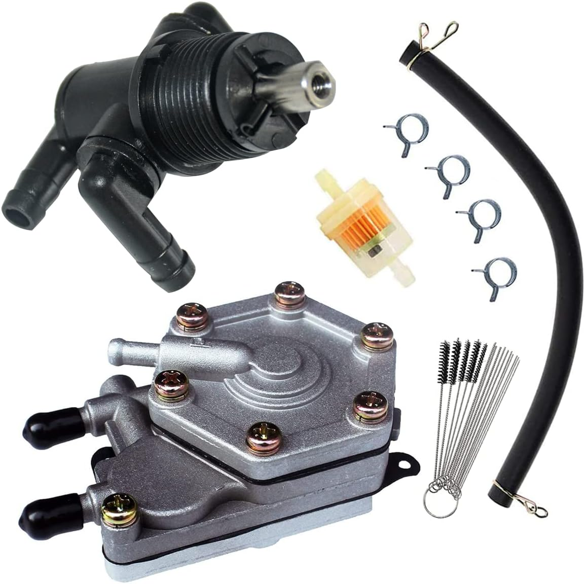 3-Way 7052161 Fuel Shut off Valve Petcock Fit for Polaris Sportsman Magnum Ranger Xplorer Xpedition 325 330 335 400 330 500 700 Replace 5432559 7052161 with Fuel Pump image number 5