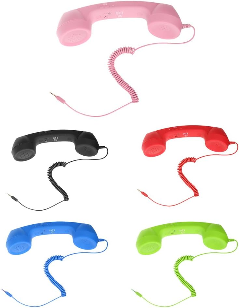 Baosity 3.5Mm Retro Radiation Proof Mic Phone Handset Telephone for Iphone Android - Pink image number 5