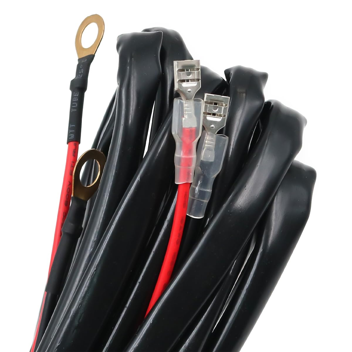 NUZAMAS LED Light Heavy Duty Wiring Harness Kit 12V/40A Fuse Relay On/Off Switch Relay for Work Lights off Road Driving Lights Two Lead