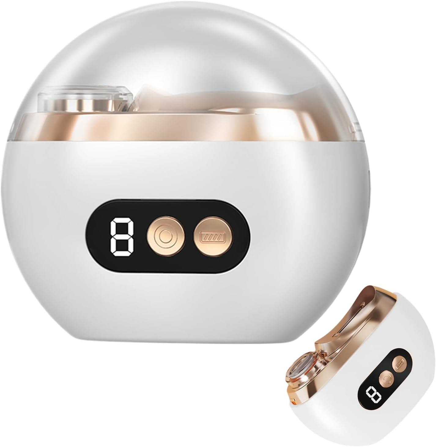 Automatic Nail Clipper - USB Rechargeable Fingernail Cutter,3 Speeds Portable Quiet Nail Clipper with Light for Home Manicure Travel Baby Care Seniors Home Salon