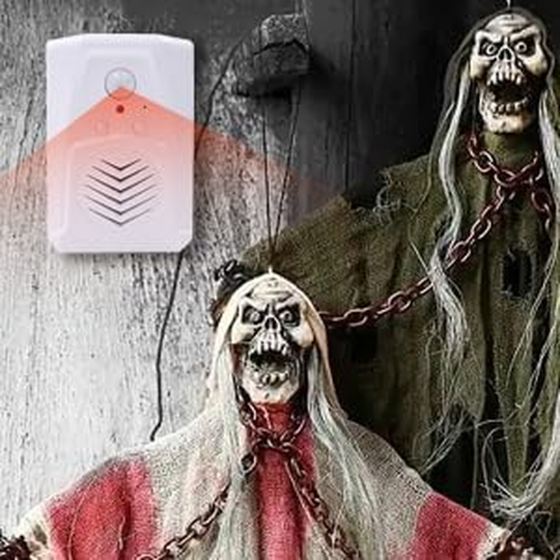 Infrared Motion Sensor Activated Sound Speaker Built with Microphone Record One Voice for Shop Sale, Garage Door Alert, Greeting Visitor Door Chime, Security Reminder image number 3