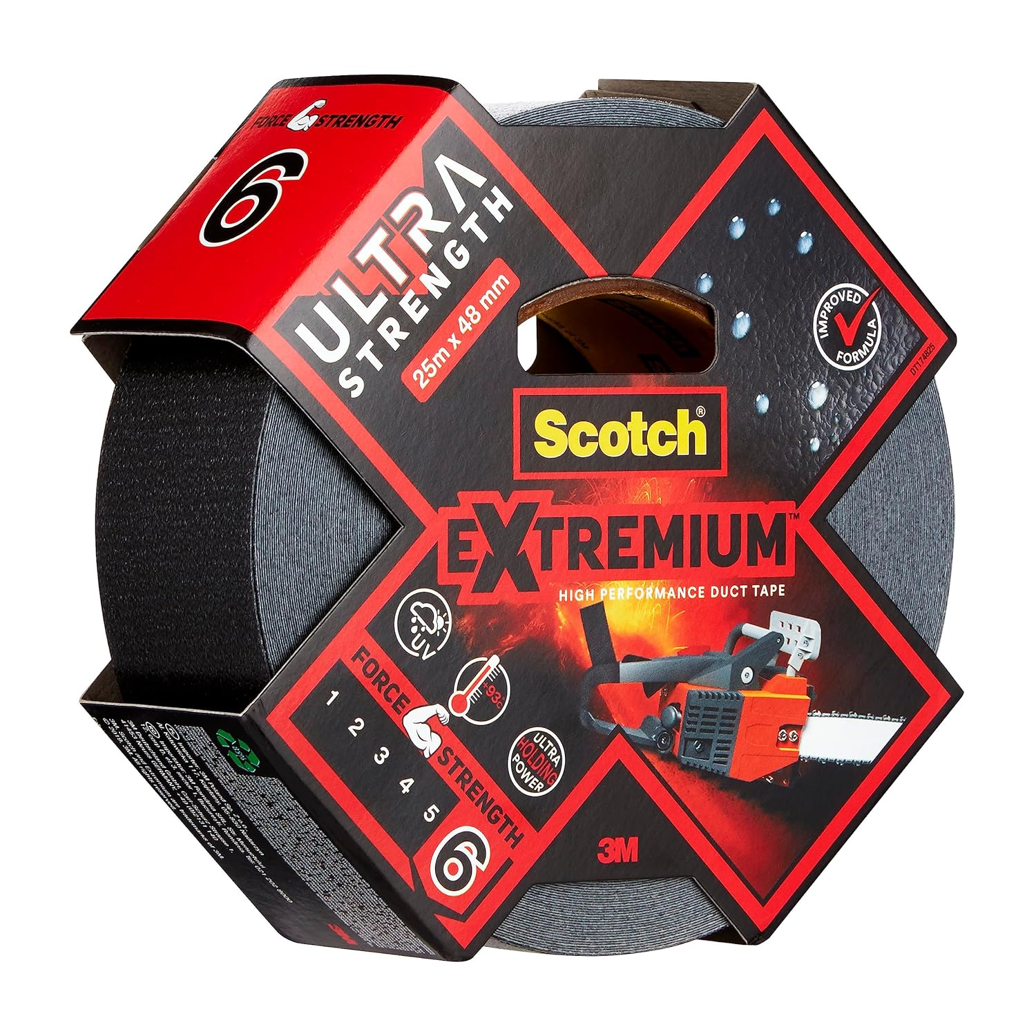 Scotch Extremium Ultra High Performance Duct Tape, 25 M X48 Mm - Ultra-Strong, Instant Adhesion, Ideal for the Toughest Repairs, Even Metal, Water and UV Resistant, Hand Tearable image number 3
