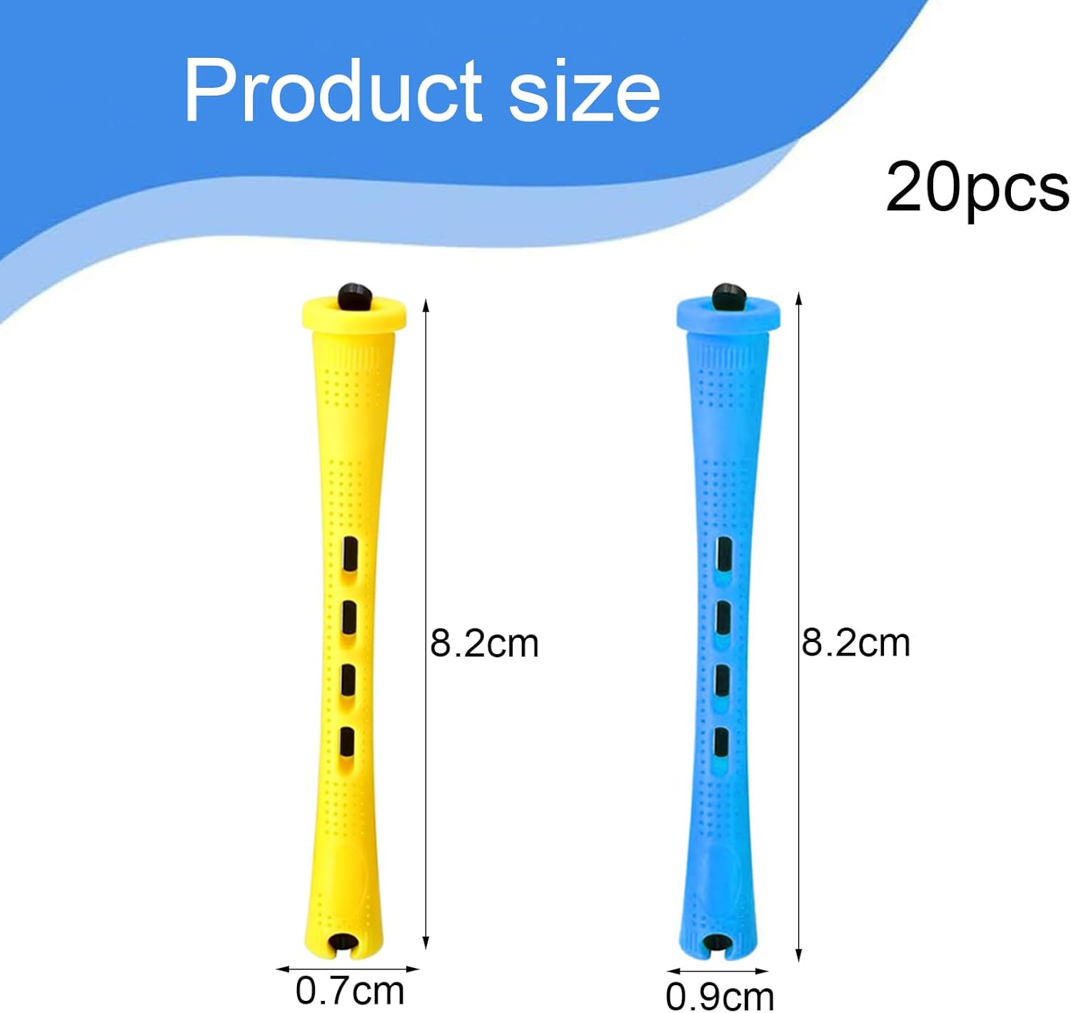 DHWEKU 20 Pieces Small Perm Rollers, Perm Set, Small Hair Rollers for Women, Curlers Short Hair for Natural Hair, Long Short Hair Styling Tool image number 6