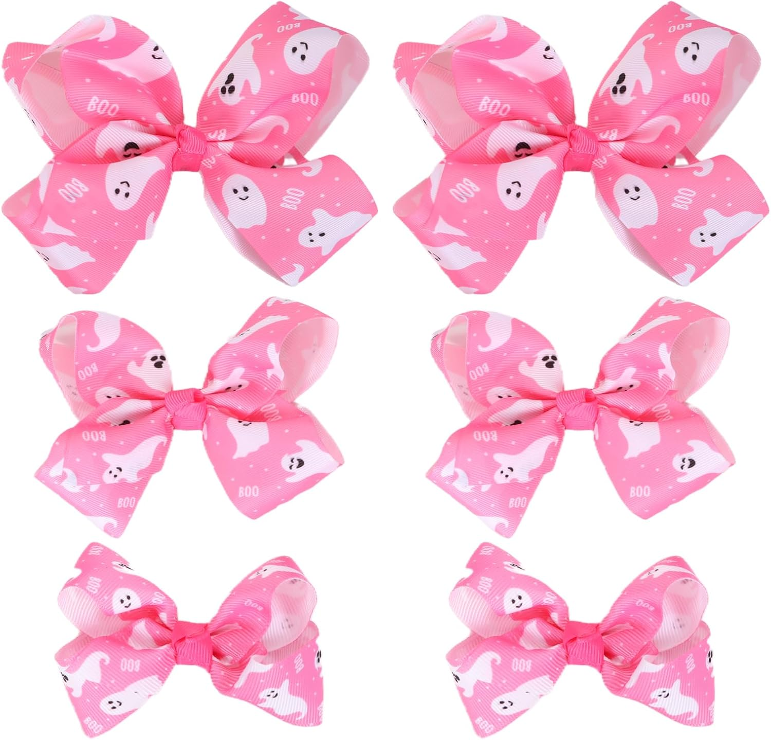 Red Bows for Girls,6Pcs Hand-Made Grosgrain Ribbon Hair Bows Alligator Clips Hair Accessories for Little Teen Toddler Girls Kids (Red)