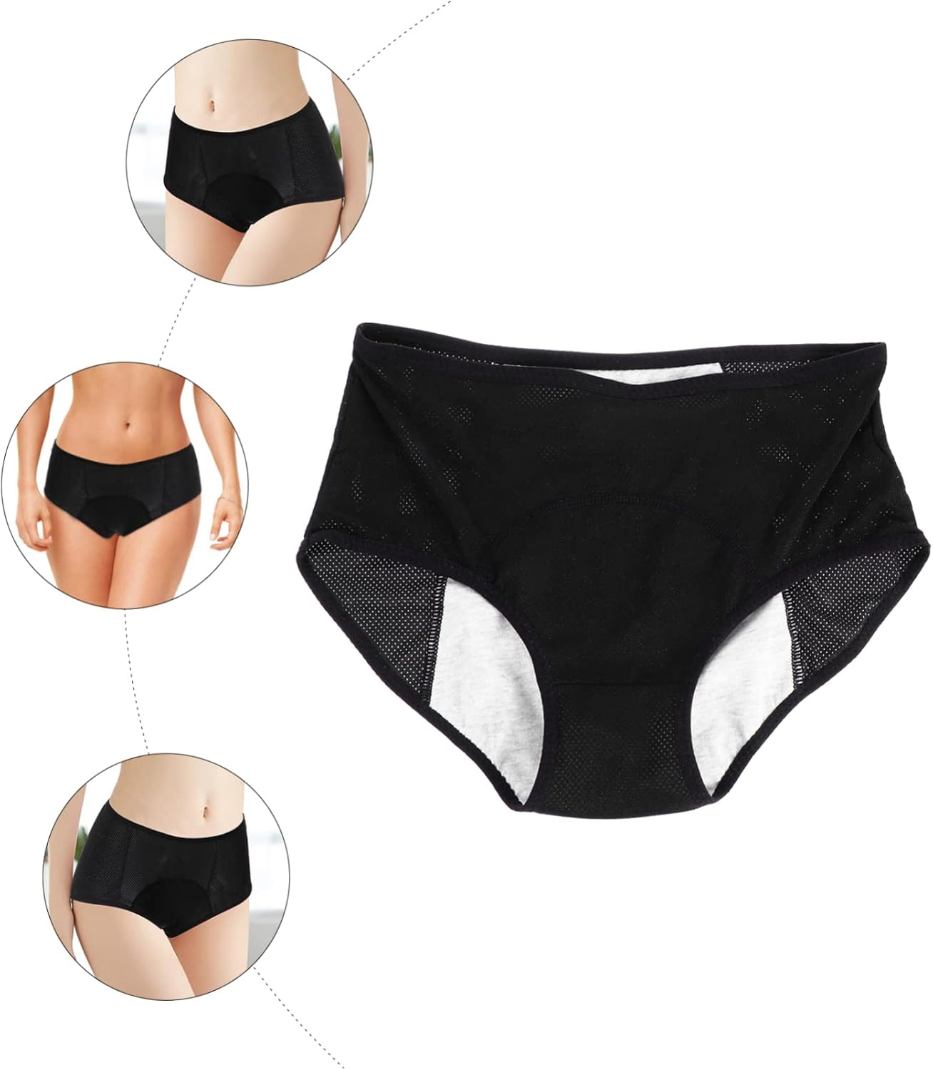 Menstrual Briefs for Women Comfortable Reusable Underwear with Leak Design Made from Soft Light for Menstruation Protection image number 6