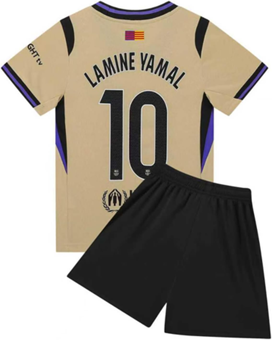 Barca 2025/2026 Lamine Yamal #10 Home Football Soccer Kids Jersey Shorts/Socks Set Youth Sizes