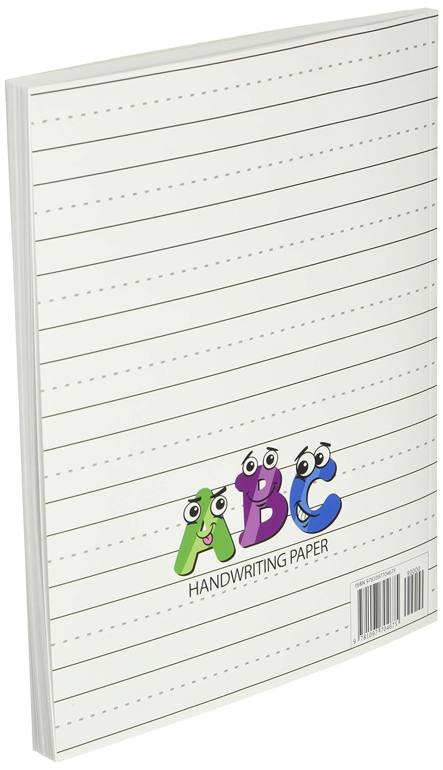 Kindergarten Writing Paper with Lines for ABC Kids: 120 Blank Handwriting Practice Paper with Dotted Lines