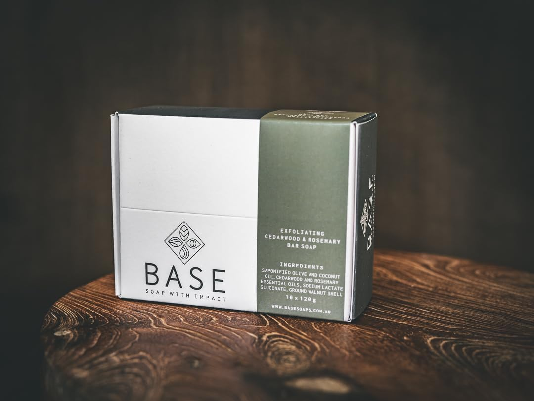 Base - Soap with Impact - Cedarwood Rosemary Soap Bar, 132G Pack of 10 image number 3