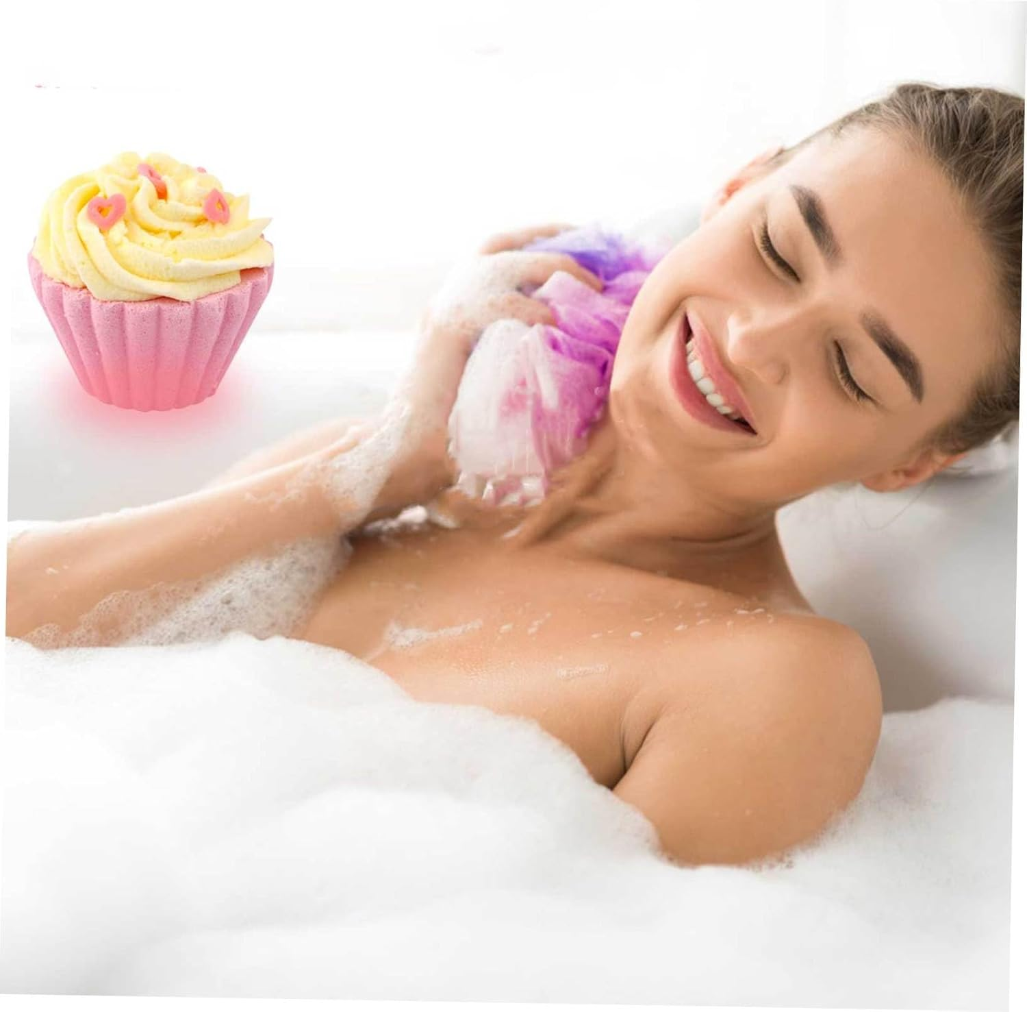 6Pcs Creative Cake Shape Relaxing Spa Bath Balls for Adults Soothes Skin and Relieves Fatigue image number 3