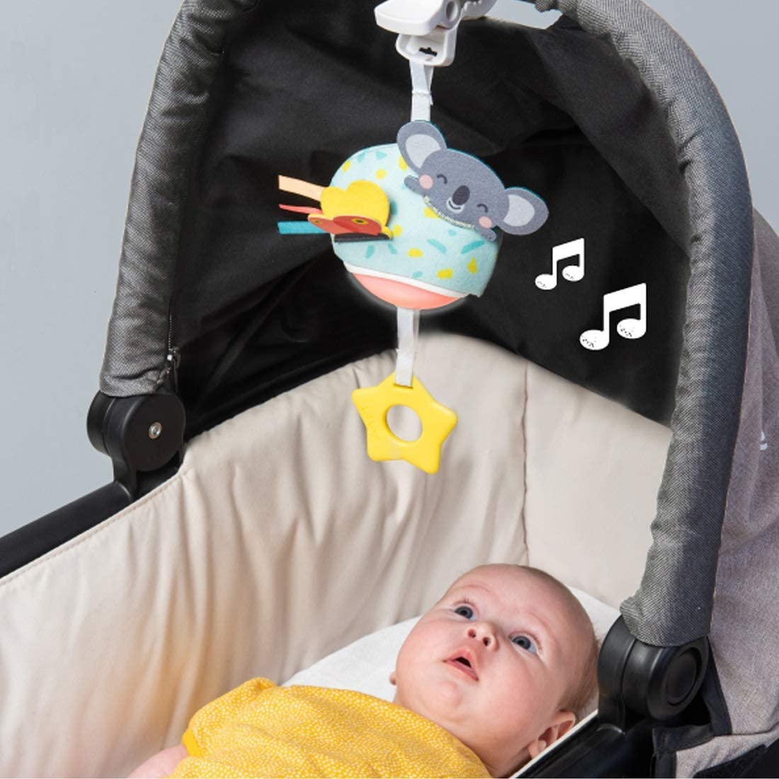 Taf Toys Musical Koala, On-The-Go Hanging Music and Lights Infant Toy | Parent and Baby&rsquo;S Travel Companion, Soothe Baby, Keeps Baby Relaxed While Strolling, for Newborns and Up image number 1