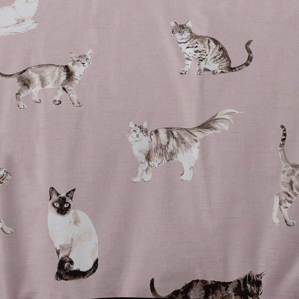 Fusion - Cats - Easy Care Duvet Cover Set - King Bed Size in Blush