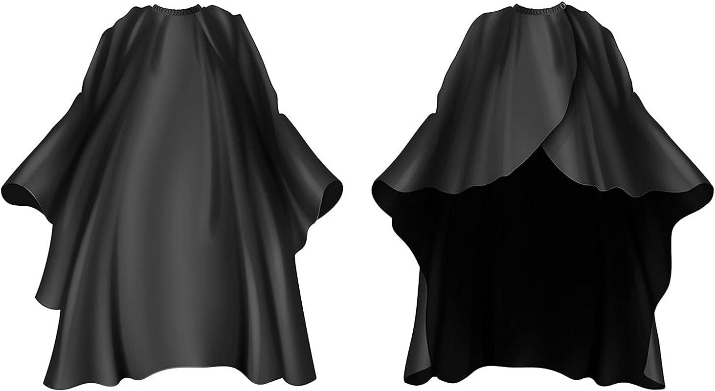 Delkinz Barber Cape with Adjustable Snap Closure Waterproof Hair Cutting Salon Cape for Unisex, Perfect for Hairstylists