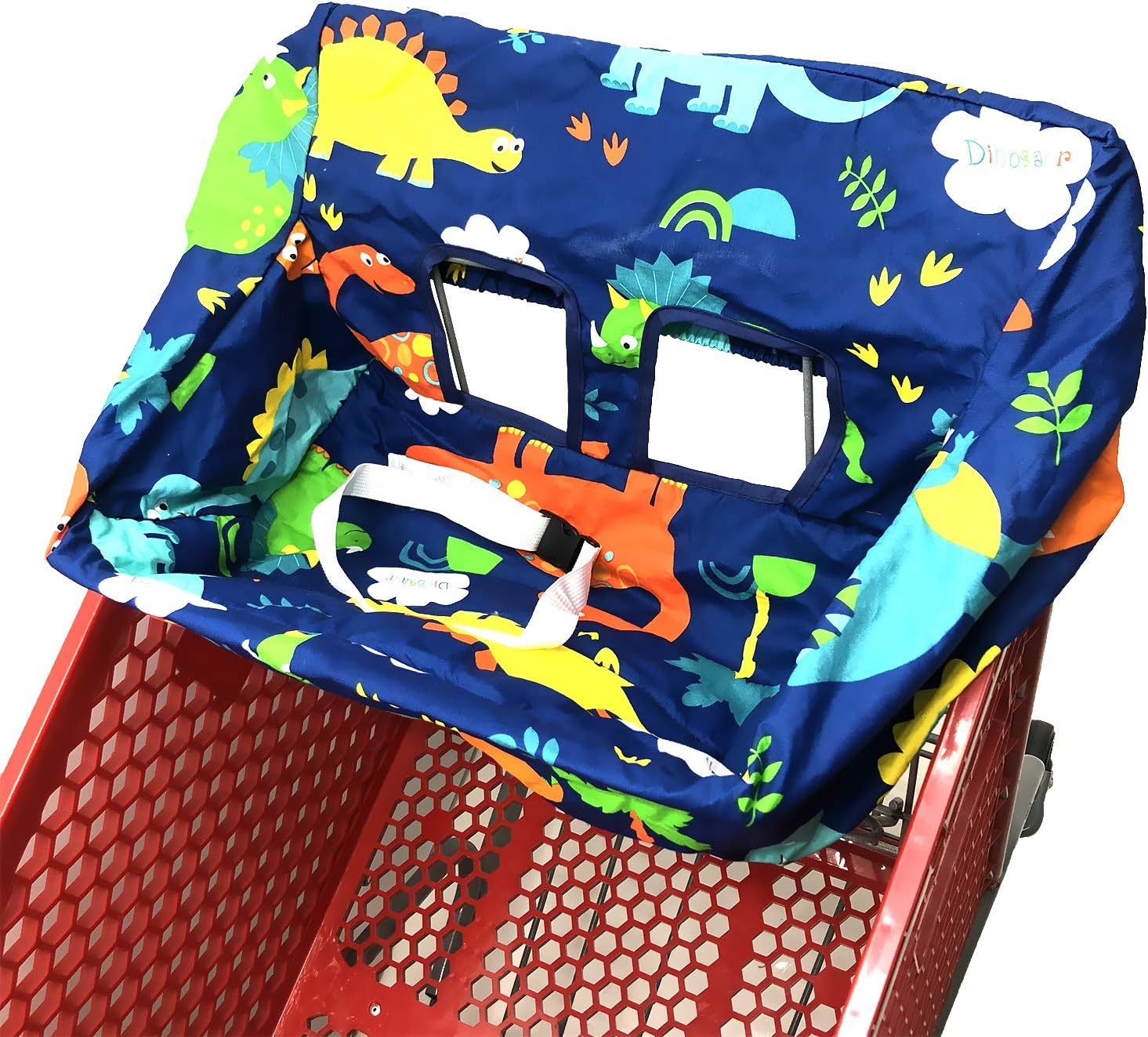 Portable Shopping Cart Cover | High Chair and Grocery Cart Covers for Babies, Kids, Infants & Toddlers ✮ Includes Free Carry Bag ✮ (Simple Gray Chevron)