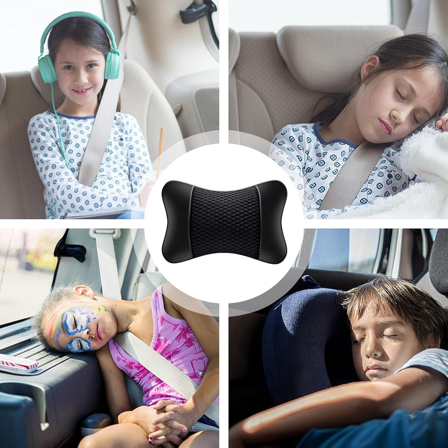 Car Neck Pillow, Car Headrest Pillow | Elastic Breathable Car Neck Support Pillow | Car Neck Pillow, Neck and Neck Pillow for Home and Chair image number 1