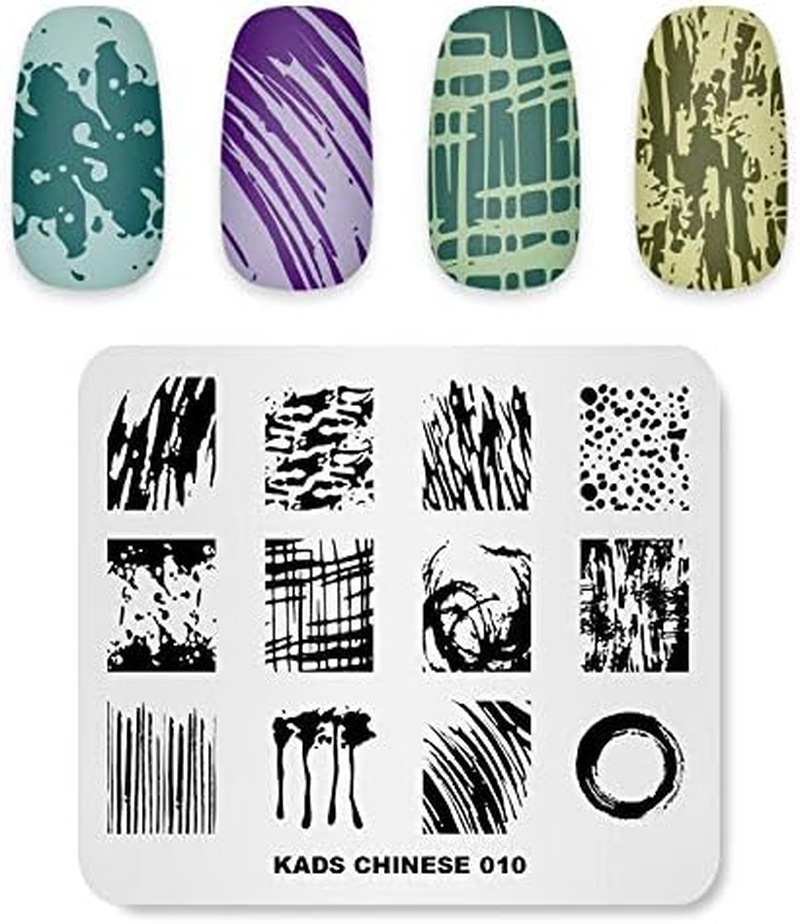 Nail Stamp Plate Chinese Style Theme Image Design Templates Ink Splash Graffiti Pattern Manicure Print DIY Nail Art Tools image number 2