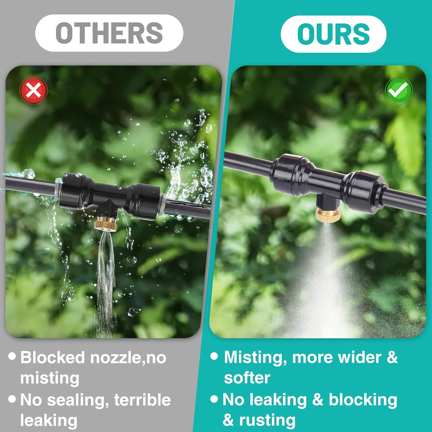 Chicken Coop Cooling System for Poultry - Pre-Installed No Leakage Misting Hose with 39.4FT Line 11 Nozzles 3/4" Adapter, Chicken Coop Accessories for Summer Heat Backyard Garden image number 4