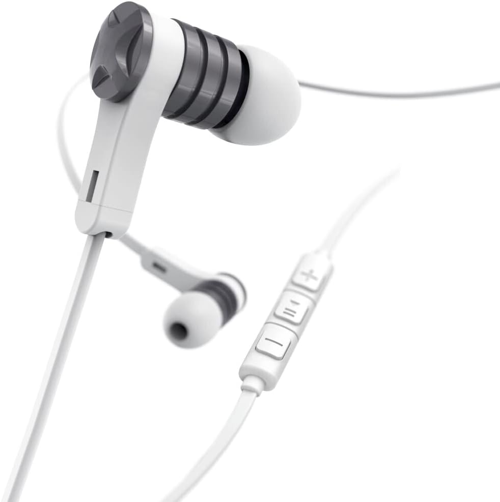 Hama German Intense Earphones with Mic Flat Ribbon Cable White image number 1