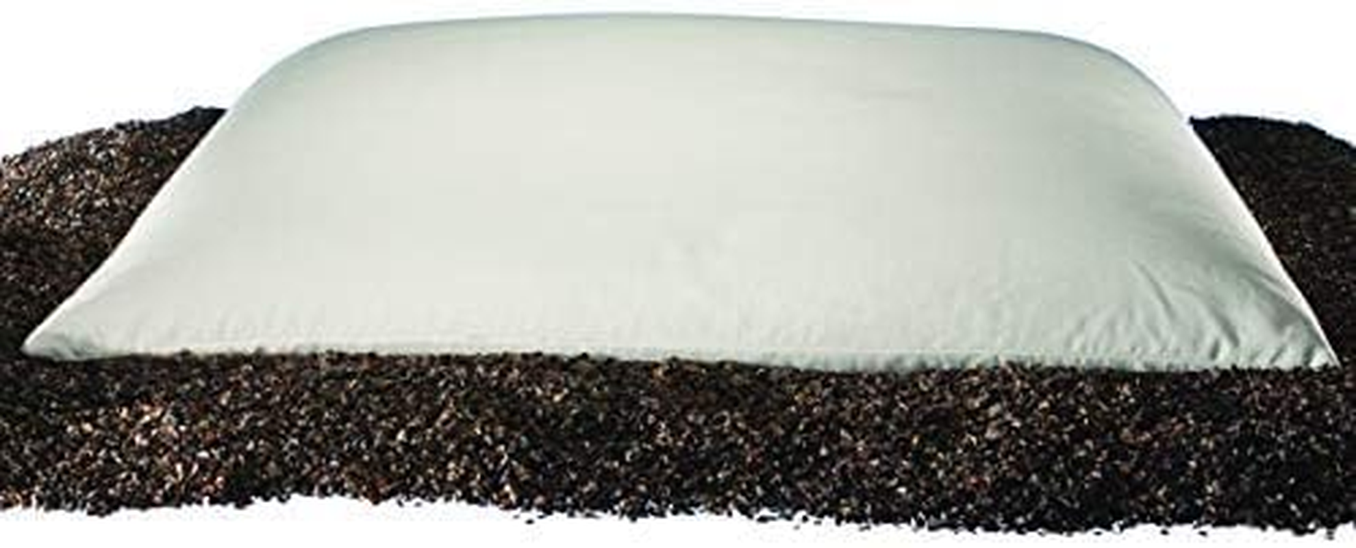 Sobakawa Traditional Buckwheat Standard Size Pillow Organic Cotton with Natural Technology for Cool Sleep, Neck Support for Back and Side Sleepers or as a Meditation Cushion,White image number 2