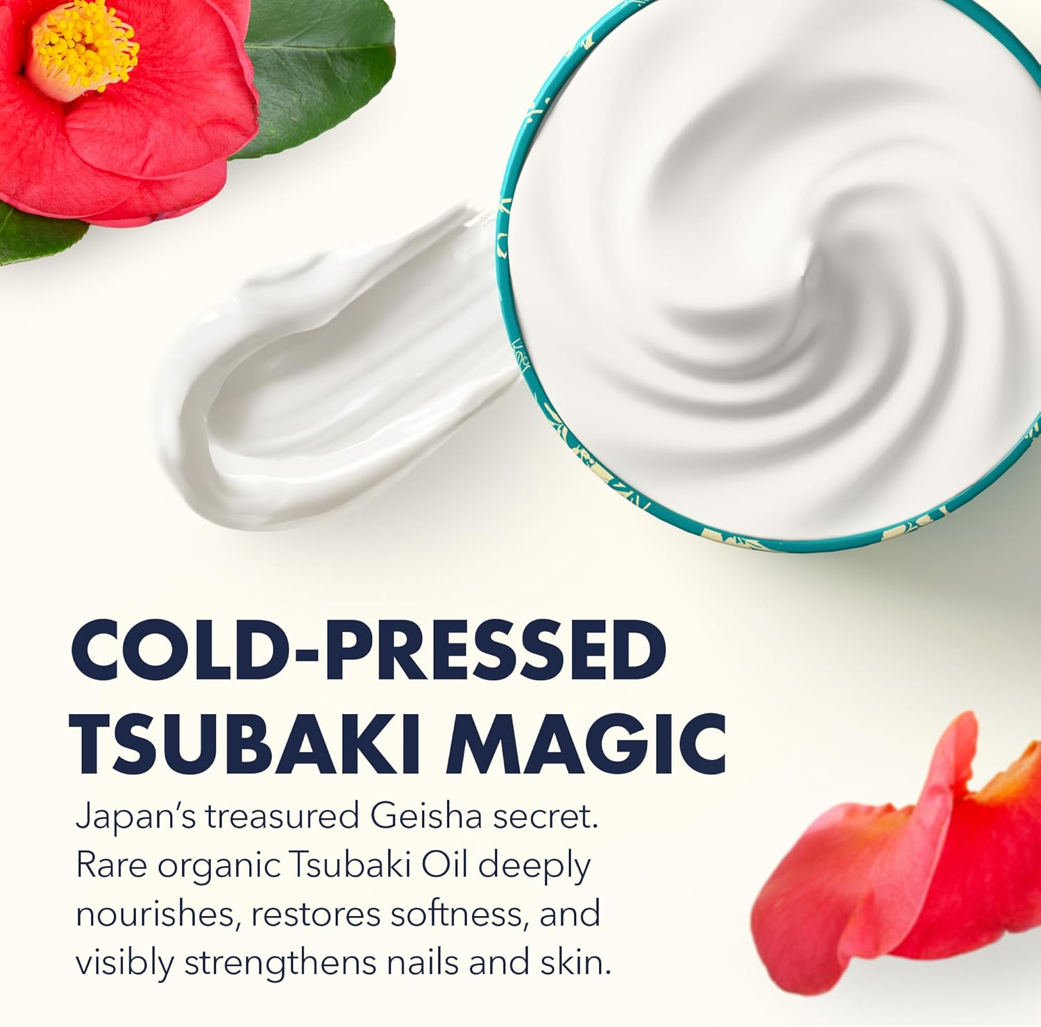 Onsen Hand & Cuticle Rescue Cream | Organic Nail Strengthener & Balm | Dry, Cracked Hands, Elbows & Feet | Shea Butter, Tsubaki & Jojoba Oil | Nail Repair & Growth, Vegan &ndash; 1 Pack (26Ml) image number 2