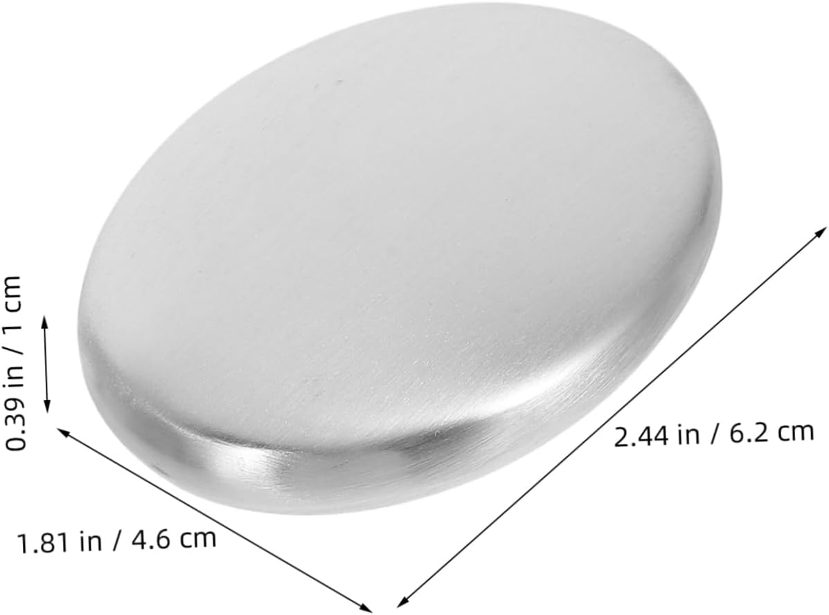Cabilock 6Pcs Stainless Steel Soap Bar Deodorizing Smells Eliminating Hand Washer for Kitchen and Bathroom Use as Odor Absorber and Remover image number 3