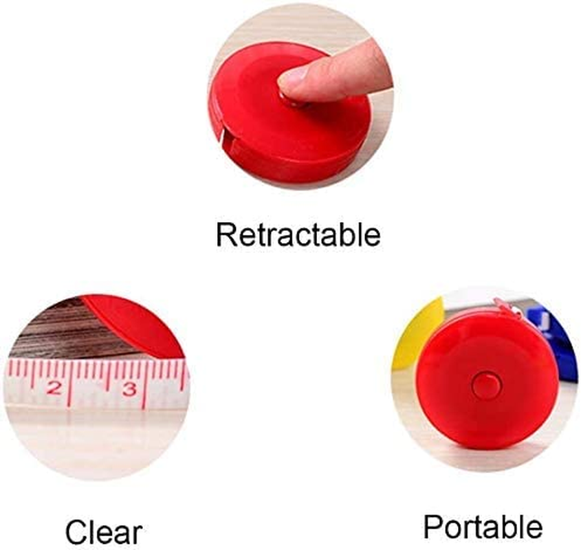 3 Pieces Retractable Measuring Tape, Betterjonny 1.5 Meter 60 Inch Medical Body Measurement Soft Tape Measure Tailor Sewing Craft Cloth Dieting Measuring Ruler