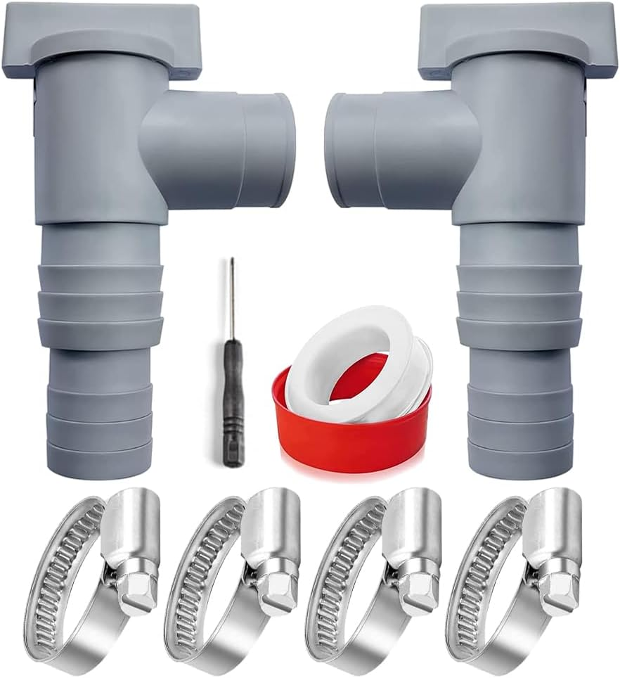 TUIBEIDAMAI Shut-Off Valve Pool 32 Mm, Pool Stopcock 32 Mm, Shut-Off Valve Pool 32 Mm to 38 Mm, Pool Connection Set 32 Mm, Pool Valve 32 Mm, Pool Maintenance Accessories for above Ground Pool and Pool Pump Maintenance image number 3