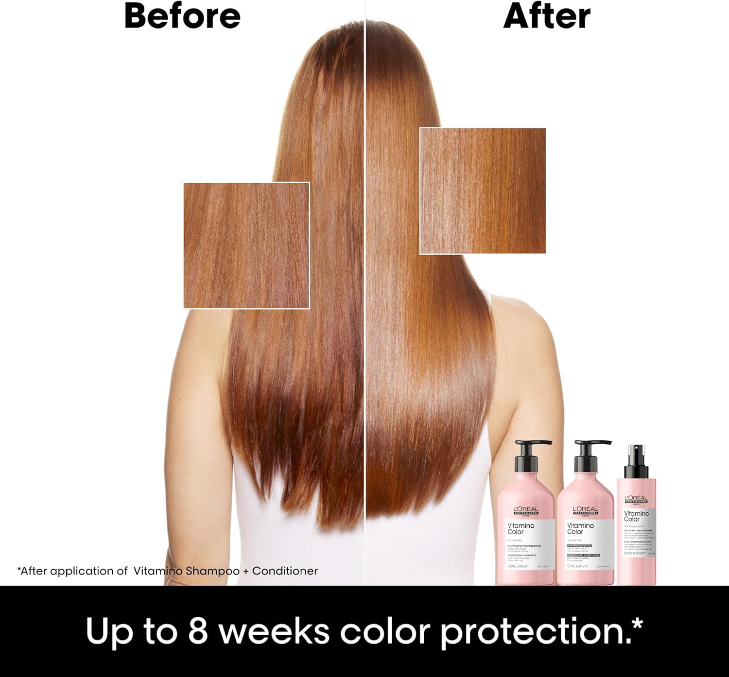 L'Or&eacute;al Professionnel Vitamino Colour Shampoo | Protects and Preserves Hair Colour | Prevents Damage | Gives Vibrancy and Improves Shine | for Coloured Hair | 500 Ml image number 1