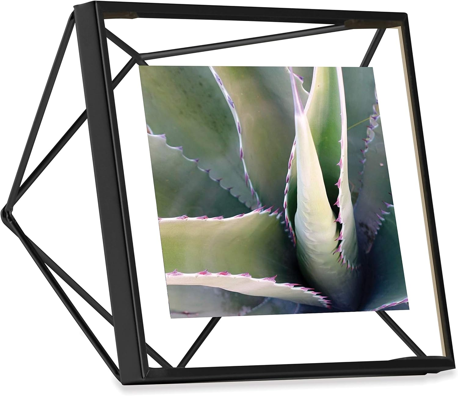 Umbra Prisma Picture Frame, 8X10 Photo Display for Desk or Wall, Black Photo Display