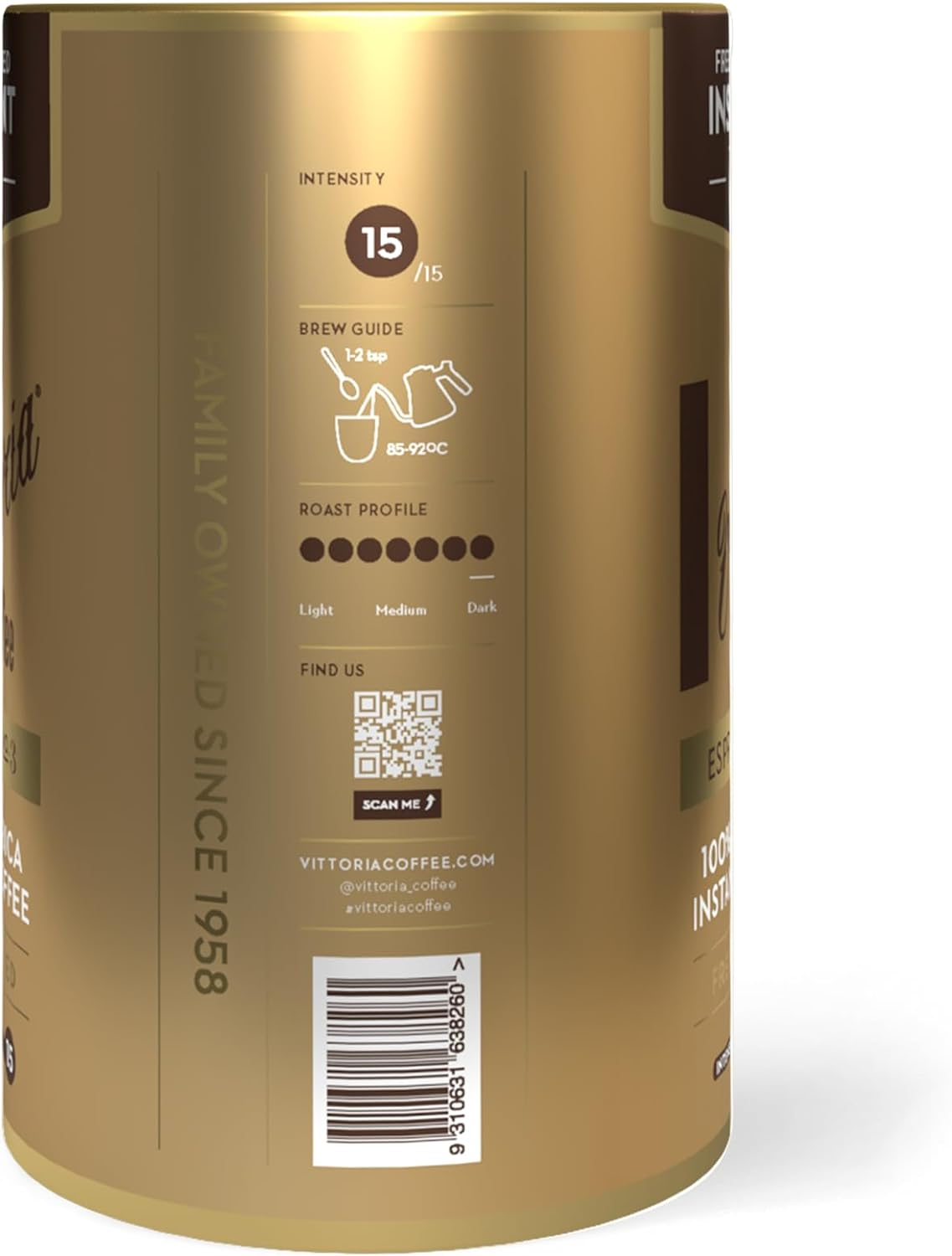 Vittoria Coffee Espresso No. 3 - Freeze Dried Instant Coffee - 1Kg image number 4