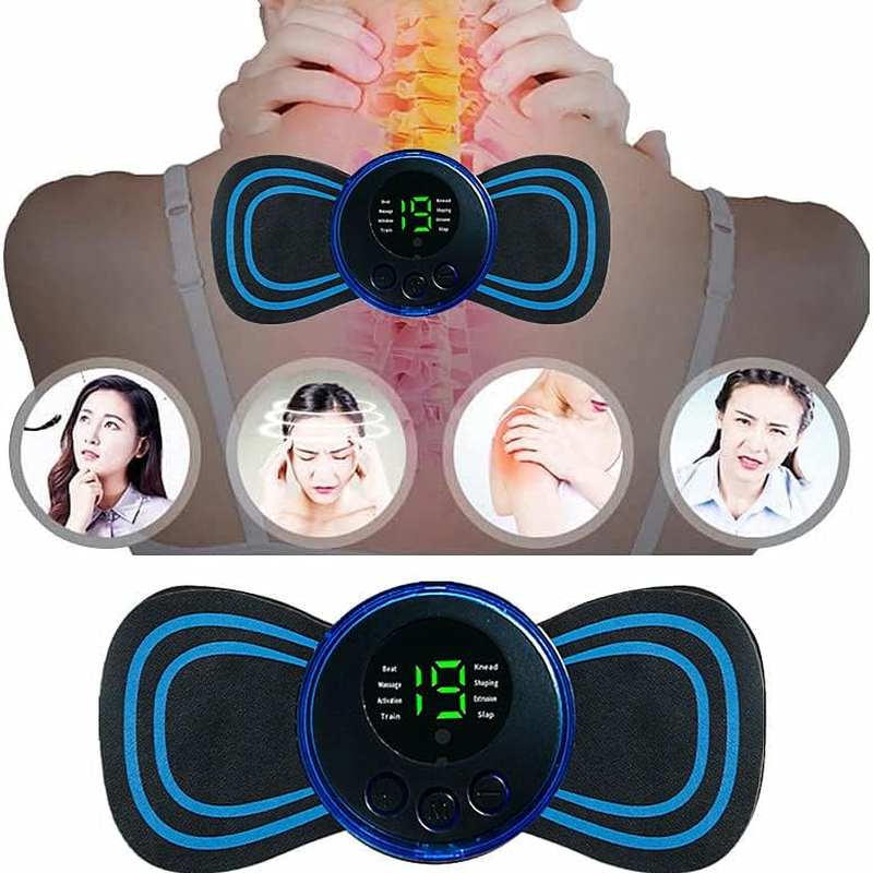 EMS Mini Electric Neck Cervical Massager Pads - 6 Massage Modes,Portable Neck Massager,Usb Neck Wrap for Pain Relief Multi-Function Intelligent Cervical Massager for Whole Body (3 Sets)