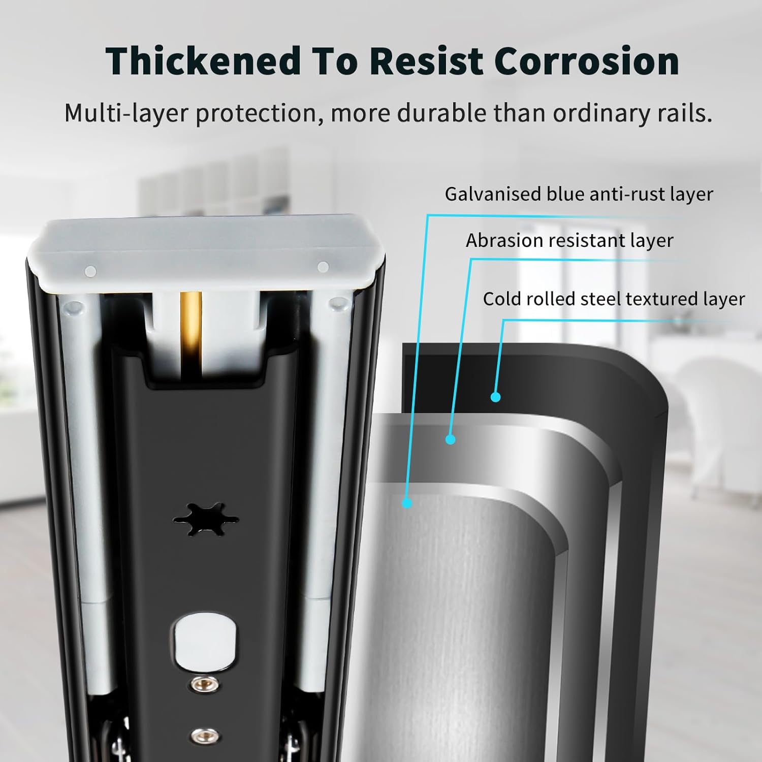 Soft Close Drawer Runners Full Extension 300 350 400 450 500 550 600 Mm Ball Bearing Drawer Runners Slides Replacement Rails Track Guide Glides for Kitchen Bedroom Cabinets Heavy Duty 45Kg 1 Pair image number 5