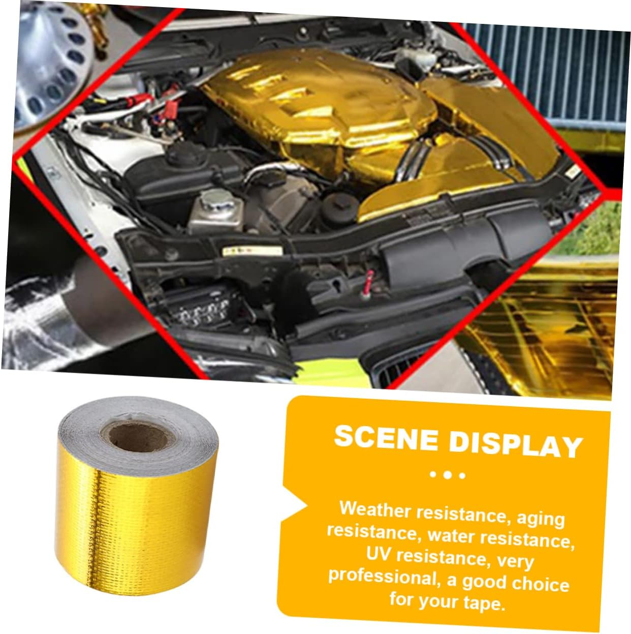 Foil Seal Tape Adhesive Tape Easy to Remove No Residue for Automotive Engine Insulation