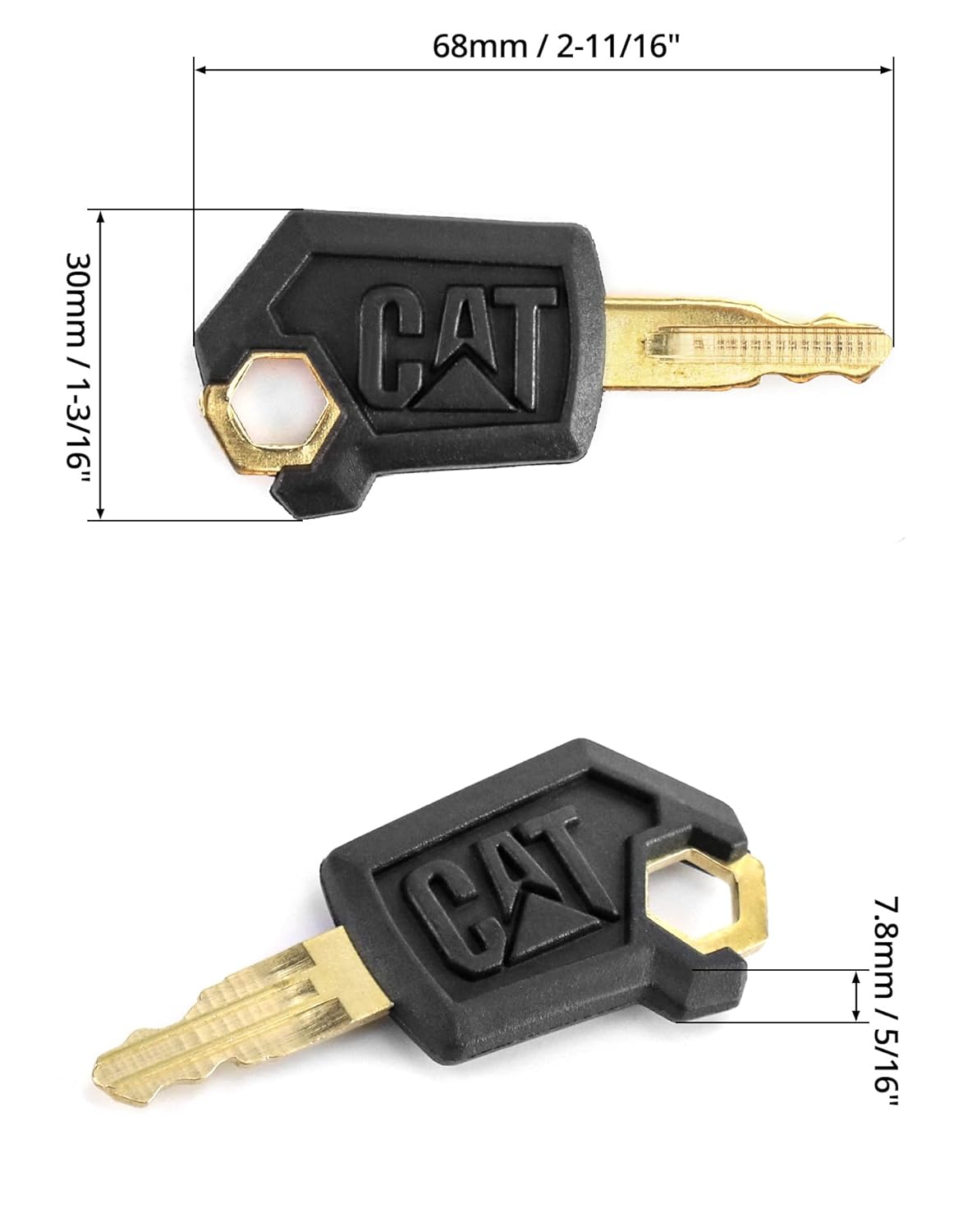 QWORK 5P8500 Cat Keys, 10 Pack Ignition Keys for Caterpillar Heavy Equipment image number 3