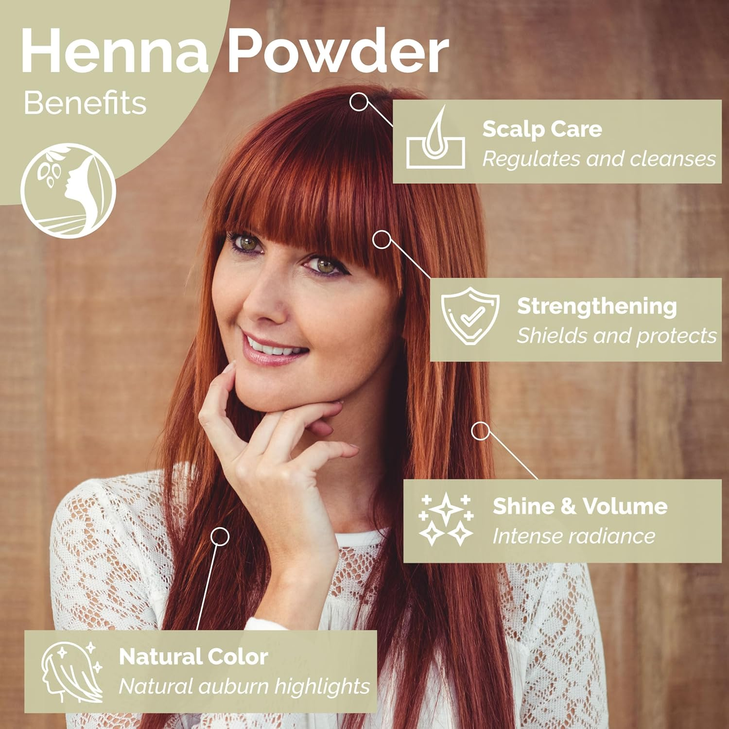 Fatima'S Garden Pure Moroccan Henna Powder - 100% Natural Fine Powder Hair Dye and Treatment - 150G image number 2