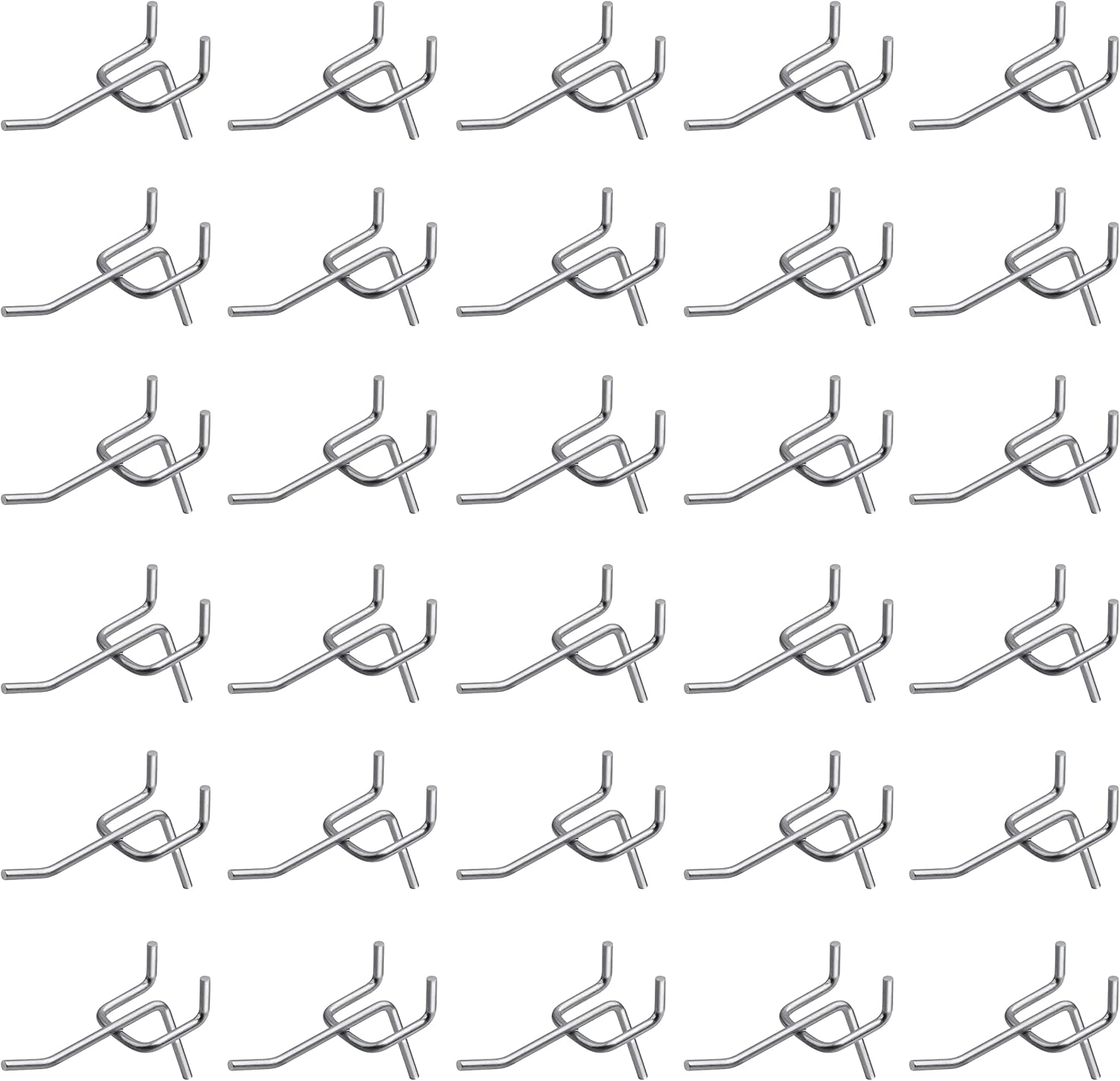 Meister Perforated Wall Hooks - Practical Set of 30-60 X 38 X 30 Mm - 2 Kg Load Capacity - 25 Mm Prong Spacing - Made of Metal/Metal Hooks for Tool Wall/Tool Holder/Pegboard / 9079710 image number 2