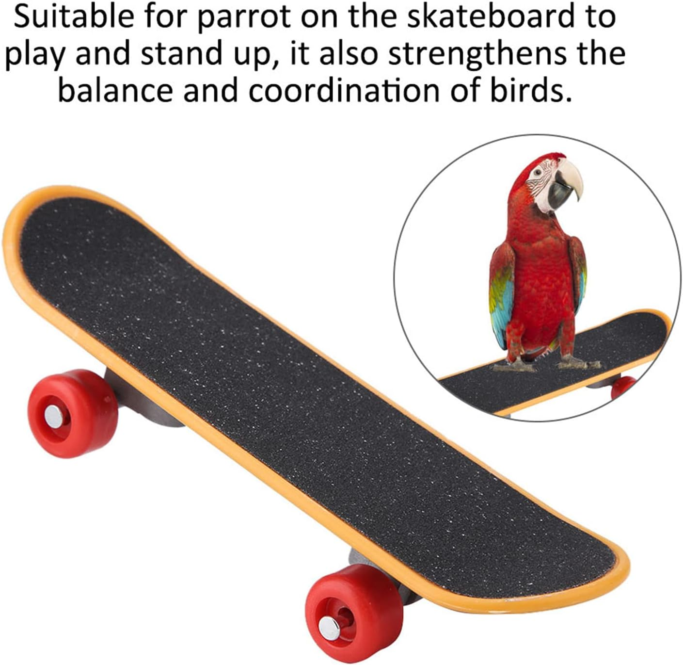 Zerodis Bird Intelligence Toys Training Skateboard Plastic Interactive Play for Budgies Parakeets Cockatiels Lovebirds Conures Small Medium Birds image number 5