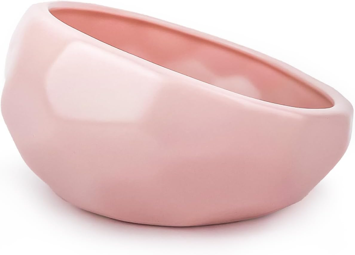 Barkley & Bella Dog Bowl Ceramic Honeycomb White 450Ml, White - Dog Bowl, Handcrafted, Durable, Dishwasher-Safe, Heavyweight Stability, Porcelain Ceramic