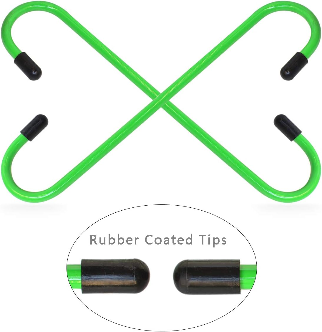 ITEQ Automotive Color Coated Brake Caliper Hanger Hooks with Rubber Tips Set of 2 (Green) image number 2