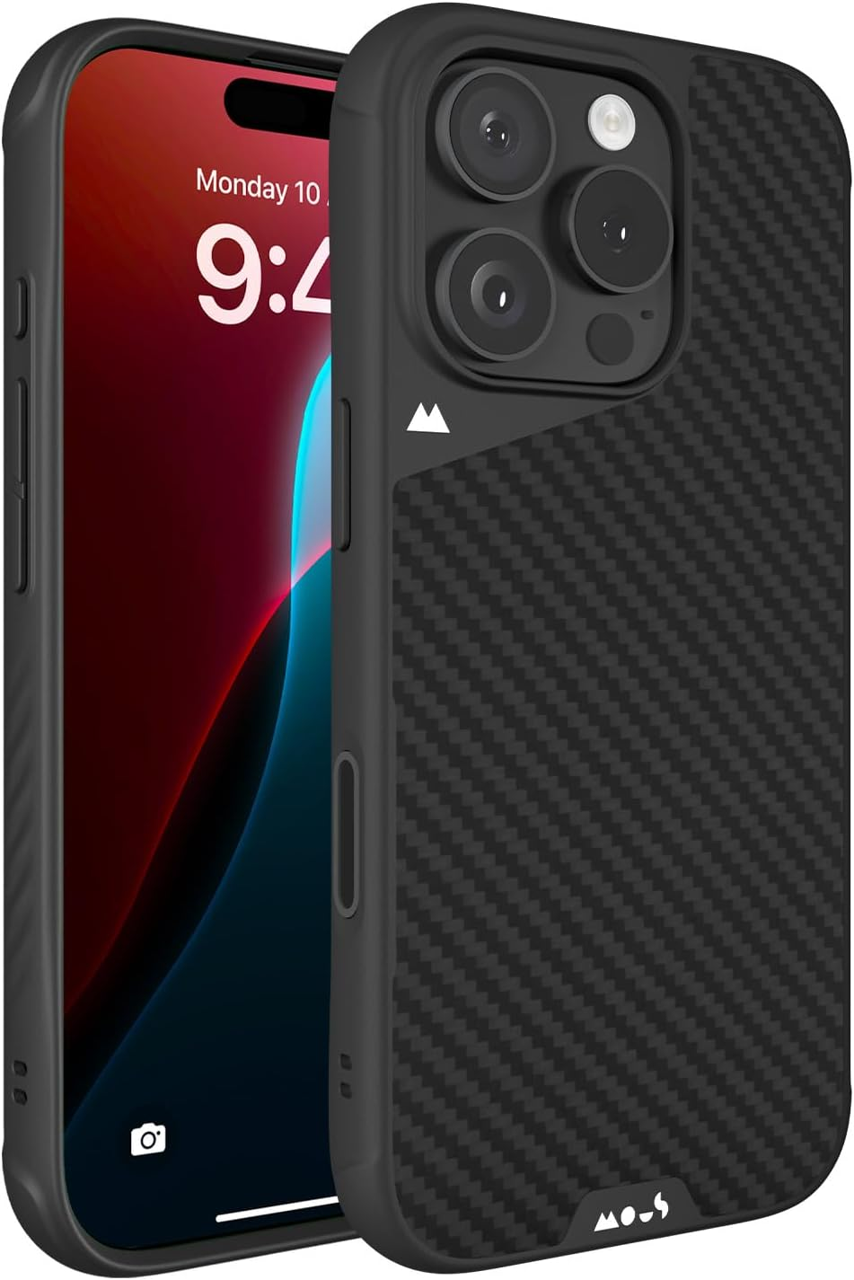 Mous for Iphone 16 Pro Case Magsafe Compatible with Camera Control Button- Limitless 6.0 - Navy Blue - Protective Shockproof Phone Cover