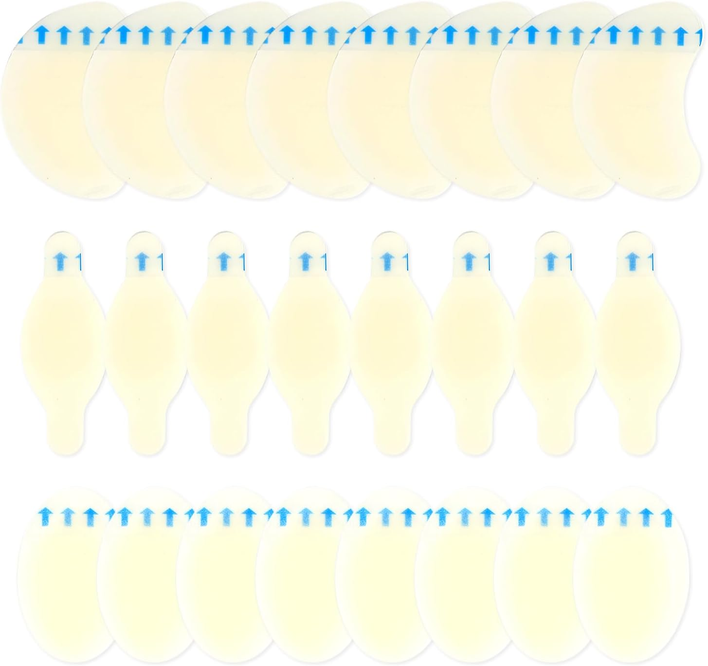 Blister Plasters for Feet, Waterproof Heel Protector for Running, Hiking & Daily Wear - Hydrocolloid Adhesive Bandages to Prevent & Heal Blisters on Toes, Forefoot & Heel (3 Styles, 24 Pcs) image number 6