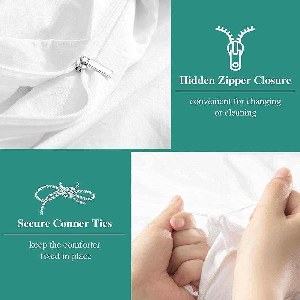 BJCJGGL Super King Quilt Cover Christmas Bedding for Kids Aldult Duvet Cover with Zipper Closure + 2 Pillowcases 50X75 Cm - Breathable Hypoallergenic Microfiber Quilt Cover - 275X240 Cm image number 6