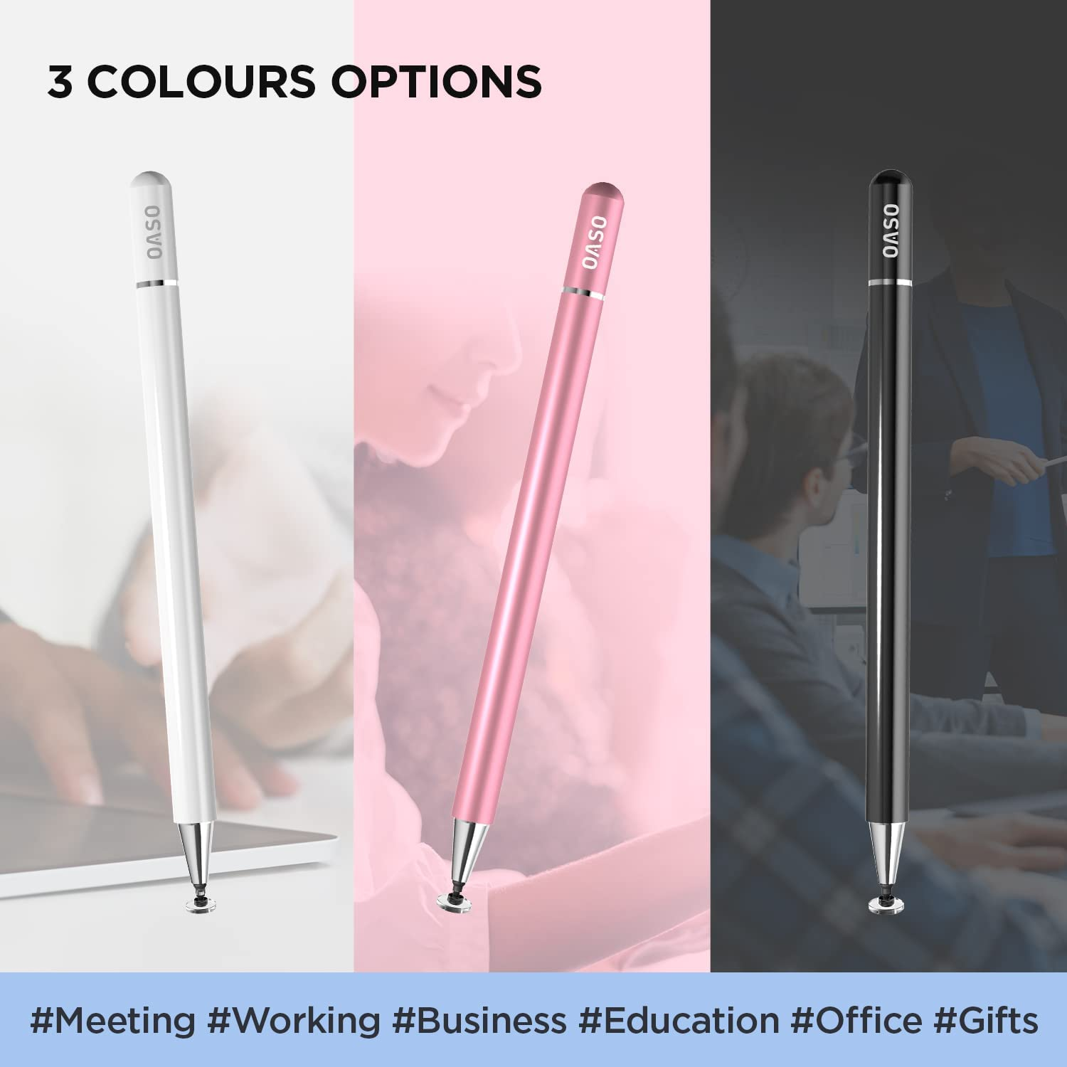 Stylus Pen for Ipad, Disc Tip Pencil Tablet Stylus Compatible with Apple Ipad Pro/Ipad 6/7/8Th/Iphone/Samsung Galaxy Tab A7/S7/All Touch Screens (White)