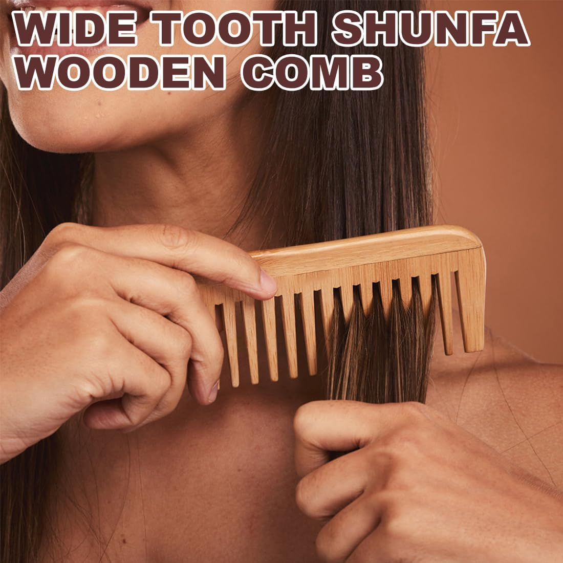 Wooden Comb, Wooden Comb for Curly, Hair Comb Made of Wood, Antistatic and Barrier-Free Handmade image number 5