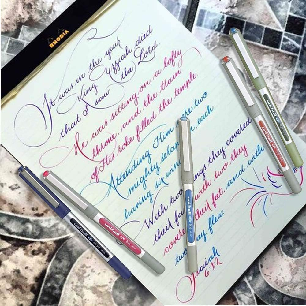 Uni-Ball Eye Ub-157 Fine Liquid Ink Rollerball Pen - Tropical Set - Pack of 5 image number 3