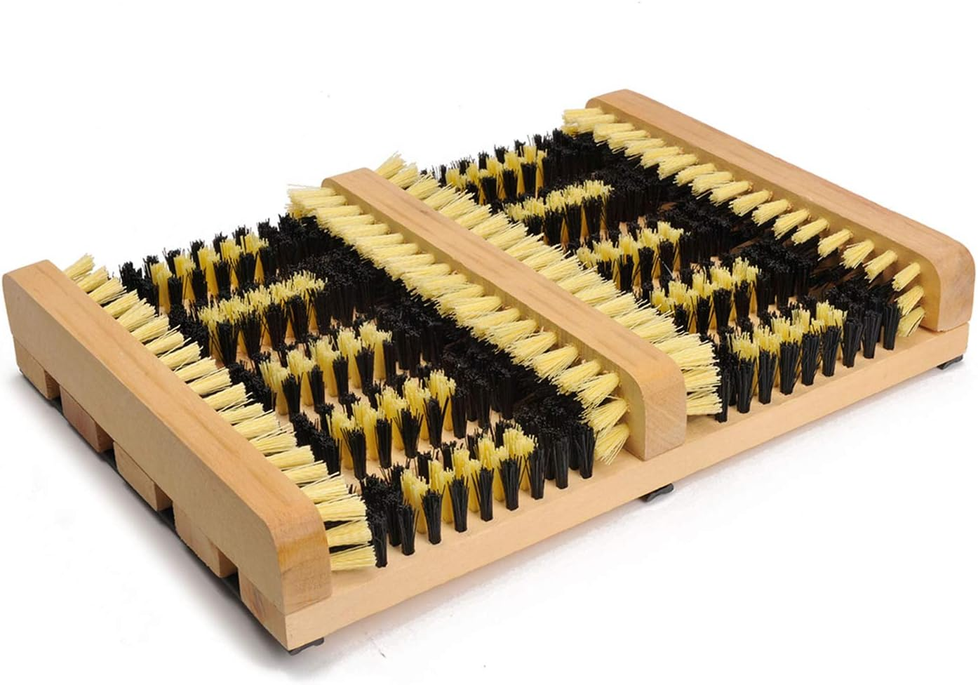 Wooden Boot Scraper Large Jack with Brush &ndash; Outdoor Shoe Cleaner &ndash; Garden Kitchen Patio Carpet Doormats &ndash; Removes All Dirt, Snow, Mud and Sand &ndash; Extra-Wide Boot Brush image number 1