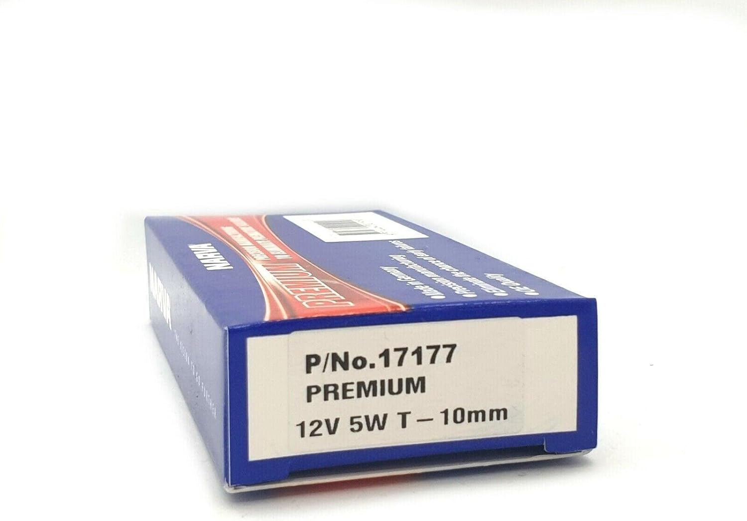 Narva 12V 5W Premium Wedge Globe 10-Pieces, 10 Mm X 26 Mm Size image number 1