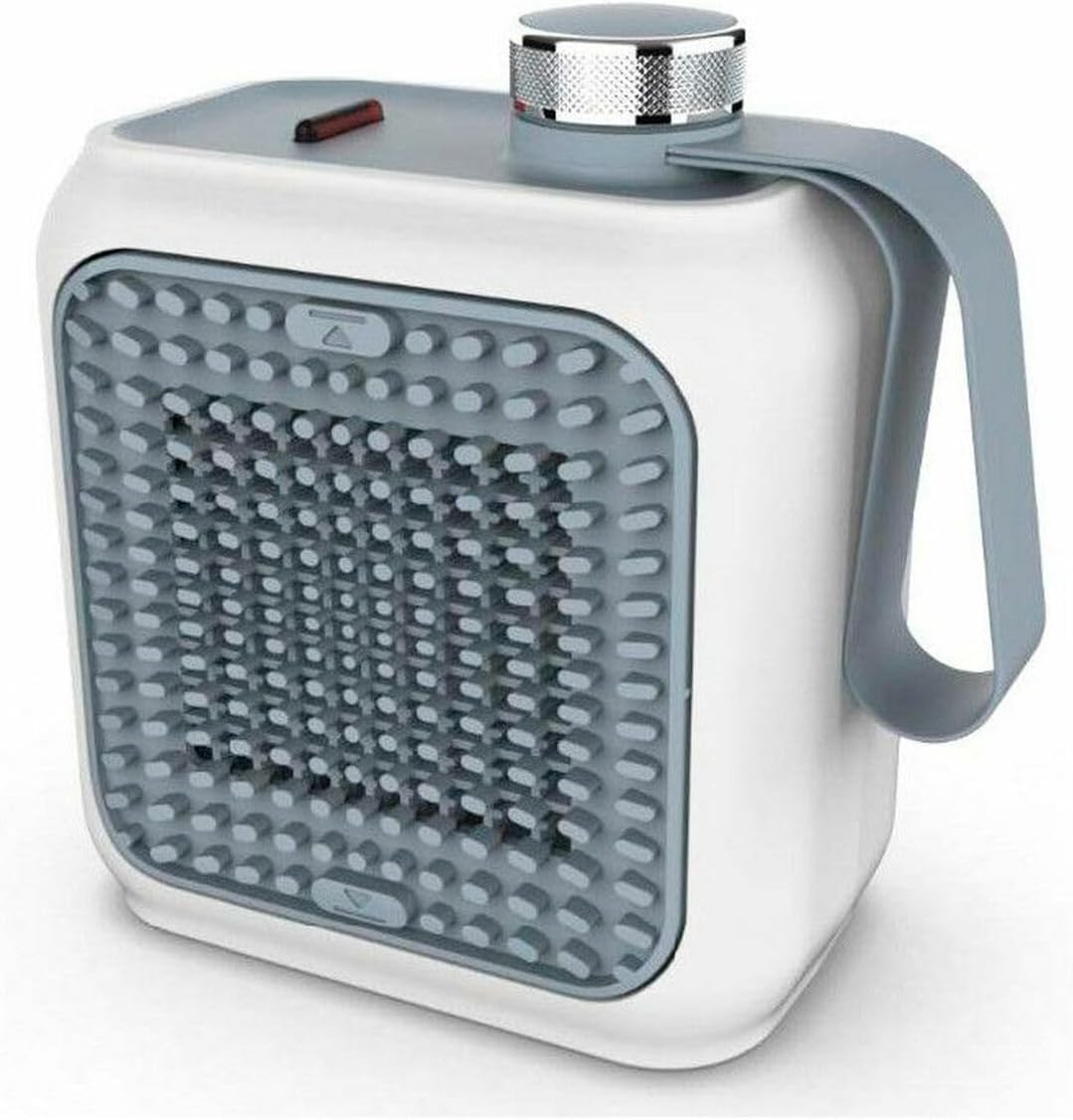 De'Longhi Capsule Desk Ceramic Fan Heater HFX10B03.LB, Quiet Mini Fast Heater, Adjustable Grille, Safety Thermostat, Ideal for Desk and Travel, 360 Watt, Light Blue